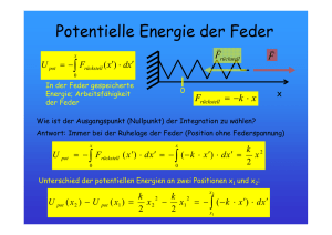 Potentielle Energie der Feder