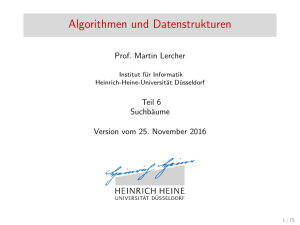 Vorlesung 6 - Universität Düsseldorf: Informatik - Heinrich