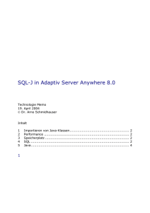 SQL-J in Adaptiv Server Anywhere 8.0