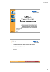 NoSQL in transaktionalen Enterprisesystemen