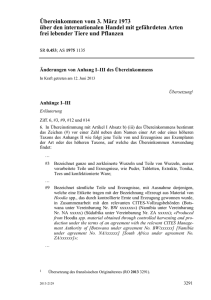 Übereinkommen vom 3. März 1973 über den internationalen Handel