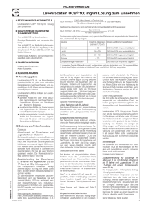 Levetiracetam UCB® 100 mg/ml Lösung zum Einnehmen