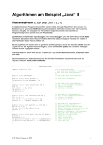 04 Algorithmen am Beispiel ``Java`` II
