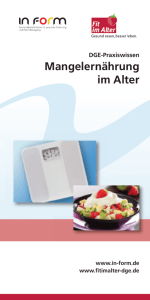 Mangelernährung im Alter