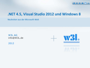 NET 4.5, Visual Studio 2012 und Windows 8