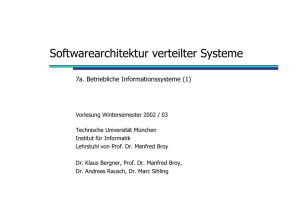 Softwarearchitektur verteilter Systeme