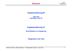 Implementierung III Implementierung IV