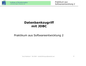 Datenbankzugriff mit JDBC