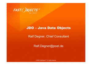 JDO – Java Data Objects