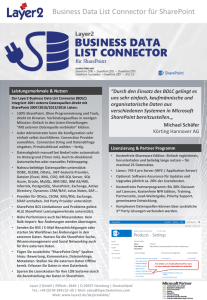 Business Data List Connector für SharePoint