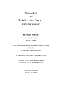 “Erstellen eines Oracle – Sicherheitsplans“