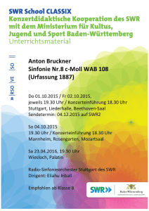 Anton Bruckner Sinfonie Nr.8 c-‐Moll WAB 108 - Schulmusik