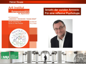 PSYCHOLOGIE: Vortragsfolien Heiner Keupp