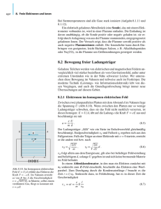 8.2 Bewegung freier Ladungsträger