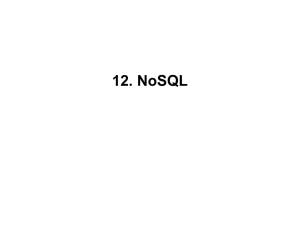 12. NoSQL - htw saar