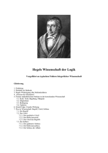 Hegels Wissenschaft der Logik