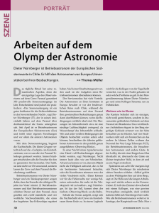 Arbeiten auf dem Olymp der Astronomie