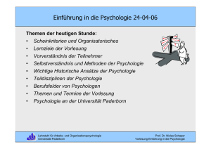 Einführung in die Psychologie 24-04-06