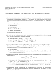 Aufgabenblatt 5 - Fachrichtung Mathematik