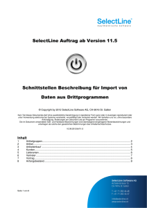 Import von Daten aus Drittprogrammen