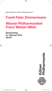 Frank Peter Zimmermann Wiener Philharmoniker Franz Welser-Möst