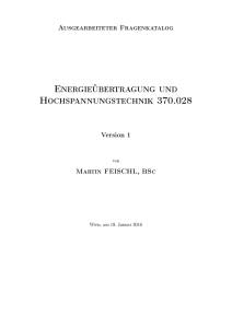 Energieübertragung und Hochspannungstechnik 370.028