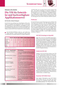 Die VM für Entwick- ler und hochverfügbare Applikationsserver