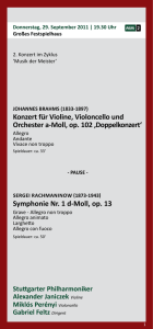 Konzert für Violine, Violoncello und Orchester a