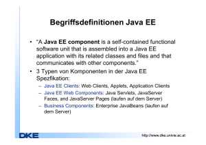 Begriffsdefinitionen Java EE