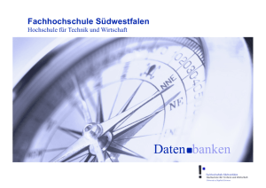 Folien zu Datenbanken - Fachhochschule Südwestfalen