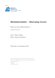 Wechselstromlehre – Alternating Current