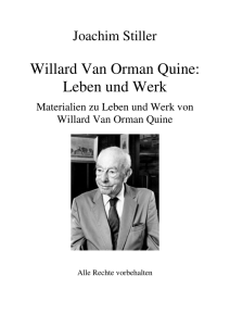 Willard Van Orman Quine: Leben und Werk