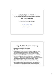 Vorlesung 22 - Physik (Uni Würzburg)