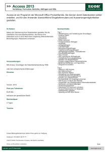 Access 2013, Vertiefung: Formulare, Berichte, Abfragen und SQL