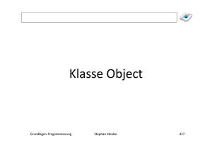 Klasse Object