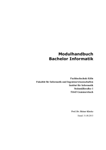 Modulhandbuch Bachelor Informatik