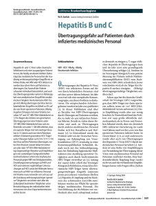 Hepatitis B und CHepatitis B and C. Risk of transmission from