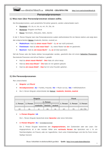 Personalpronomen - Mein