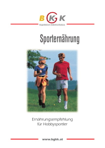 Sporternährung - Burgenländische Gebietskrankenkasse