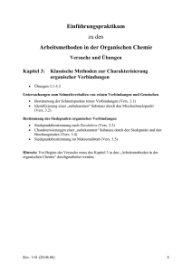 Arbeitsmethoden in der Organischen Chemie - IOC