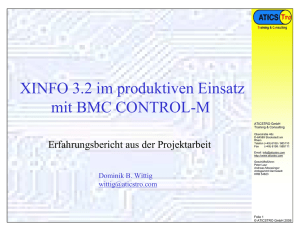 XINFO 3.2 im produktiven Einsatz mit BMC