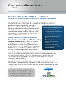 Windows® Small Business Server 2011