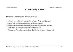 1. Der Einstieg in Java