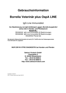 Borrelia Veterinär plus OspA LINE DE REV 03