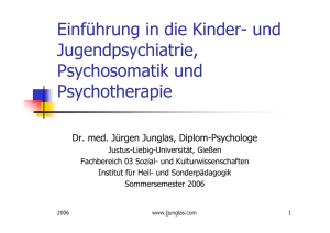 Einführung in die Kinder- und Jugendpsychiatrie und