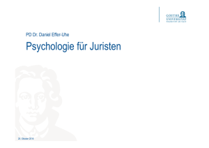 Psychologie für Juristen Präsentation 1