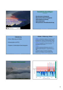 1 Veränderungen im Nationalpark durch Klimawandel Gesetzliche