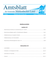 Amtsblatt Nr. 01/2014 - Gemeinde Mühlenbecker Land