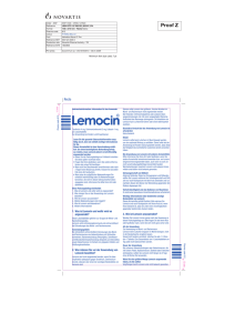 1. Was ist Lemocin und wofür wird es angewendet? 2. Was müssen