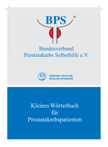 Kleines Wörterbuch für Prostatakrebspatienten